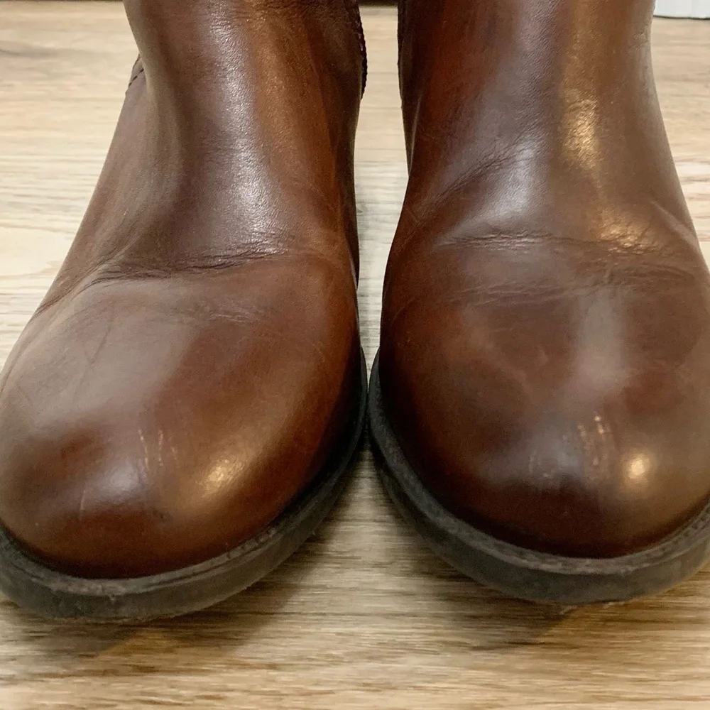 Vince Camuto Bendra Cognac Knee Leather Riding Boots 6.5M